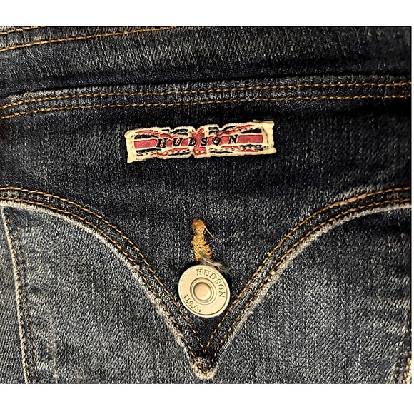 HUDSON JEANS Ginny Straight w/ Cuff Point Break Color Size 28/ US 6 - Picture 10 of 12